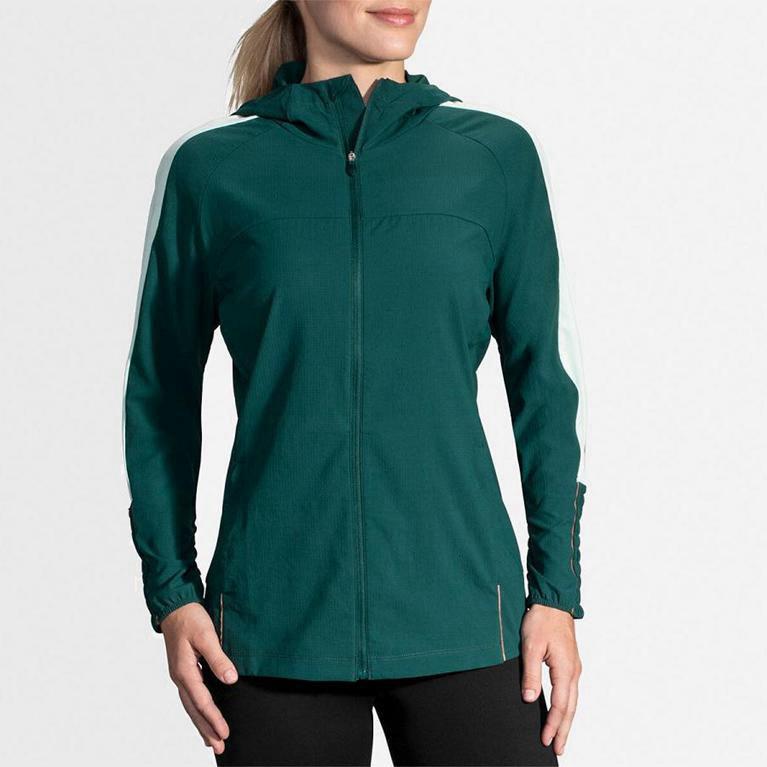 Brooks Canopy Mujer Chaquetas - Verdes (8947QMXTF)